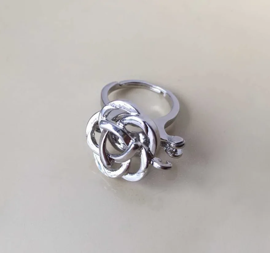 Lovely Cute Rose Flower Ring Can DIY Open & Put In Pearl Crystal Gem Stone Bead Cage Ring Mounting