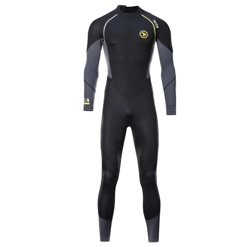 New Men WetSuit 1.5MM SCR Neoprene Swimming Surfing Snorkeling Long Sleeves Diving Suit Full Body Jumpsuit Water Sport SwimWear