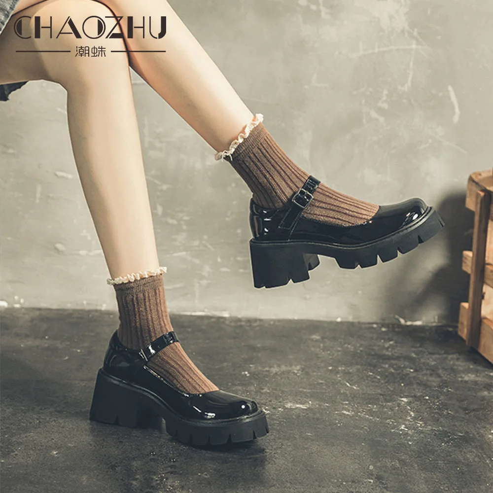 CHAOZHU Frauen Alte Schule Spitze Rib Baumwolle Casual Socken Lolita JK Süße Stil 10 Farben Täglichen Grund Vintage Mädchen Kawaii socken