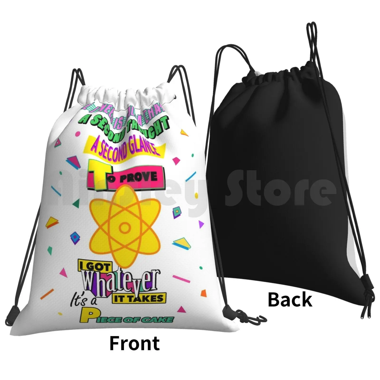 It's A Piece Of Cake Backpack Drawstring Bag Riding Climbing Gym Bag Stand Out 90 S Movies 90s Pop Culture 90s Tv 1990s