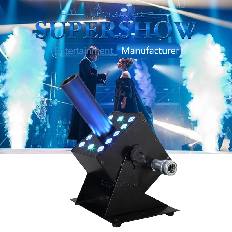 

12 Led Co2 Jet Machine 12*3W RGB Color Gas IN/OUT Stage Co2 smoke Machine Co2 Gas Jet 6-8 Meters for wedding party Disco