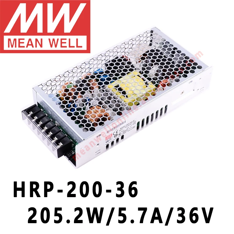 

Mean Well HRP-200 series DC 12V 24V 36V 48V meanwell 200W single output with PFC Function Switching Power Supply