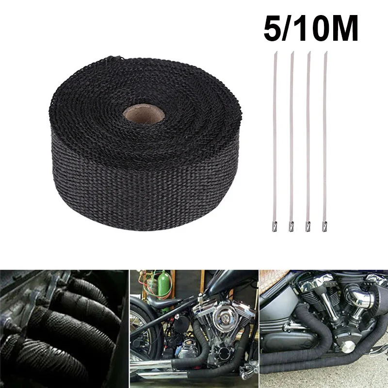 Motorcycle Exhaust Thermal Tape Heat Shield Cover For HONDA CB 750 AFRICA TWIN CRF1000L CB650F SHADOW 125 CBR 900 RR NC700X