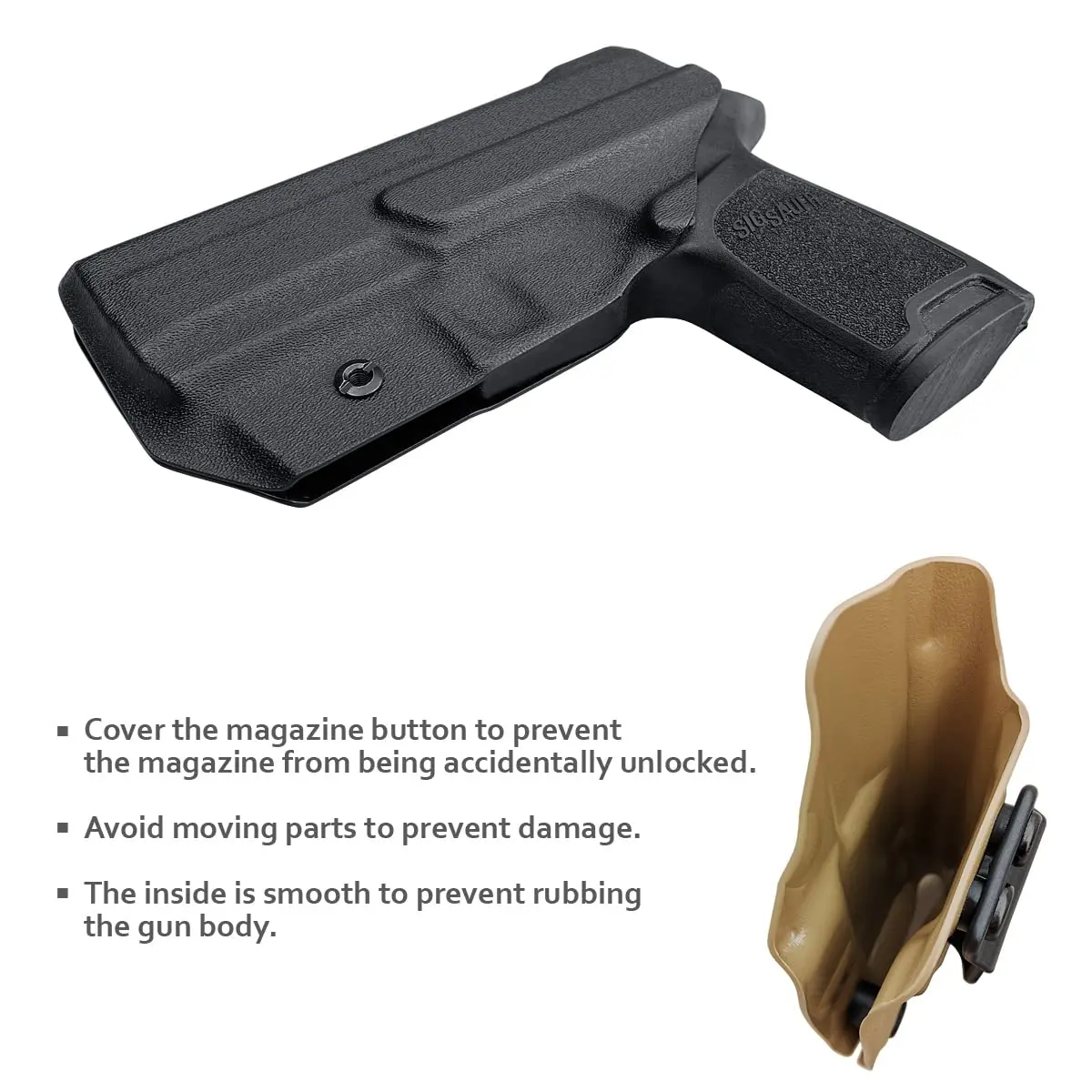 ซอง P250ซิกซิกซิกซิกสำหรับ iWb Kydex เคสสำหรับ P250ซิกซาวเออร์เคสปืนพกขนาดกะทัดรัดสายคาดเอวพกพาแบบปกปิด P250