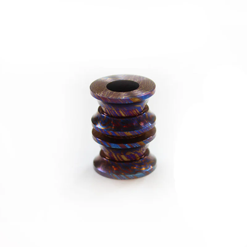EDC Titanium Damascus Pendant DIY Beads Titanium Alloy Paracord Bead Keyring Zipper Accessory Bracelet Beads