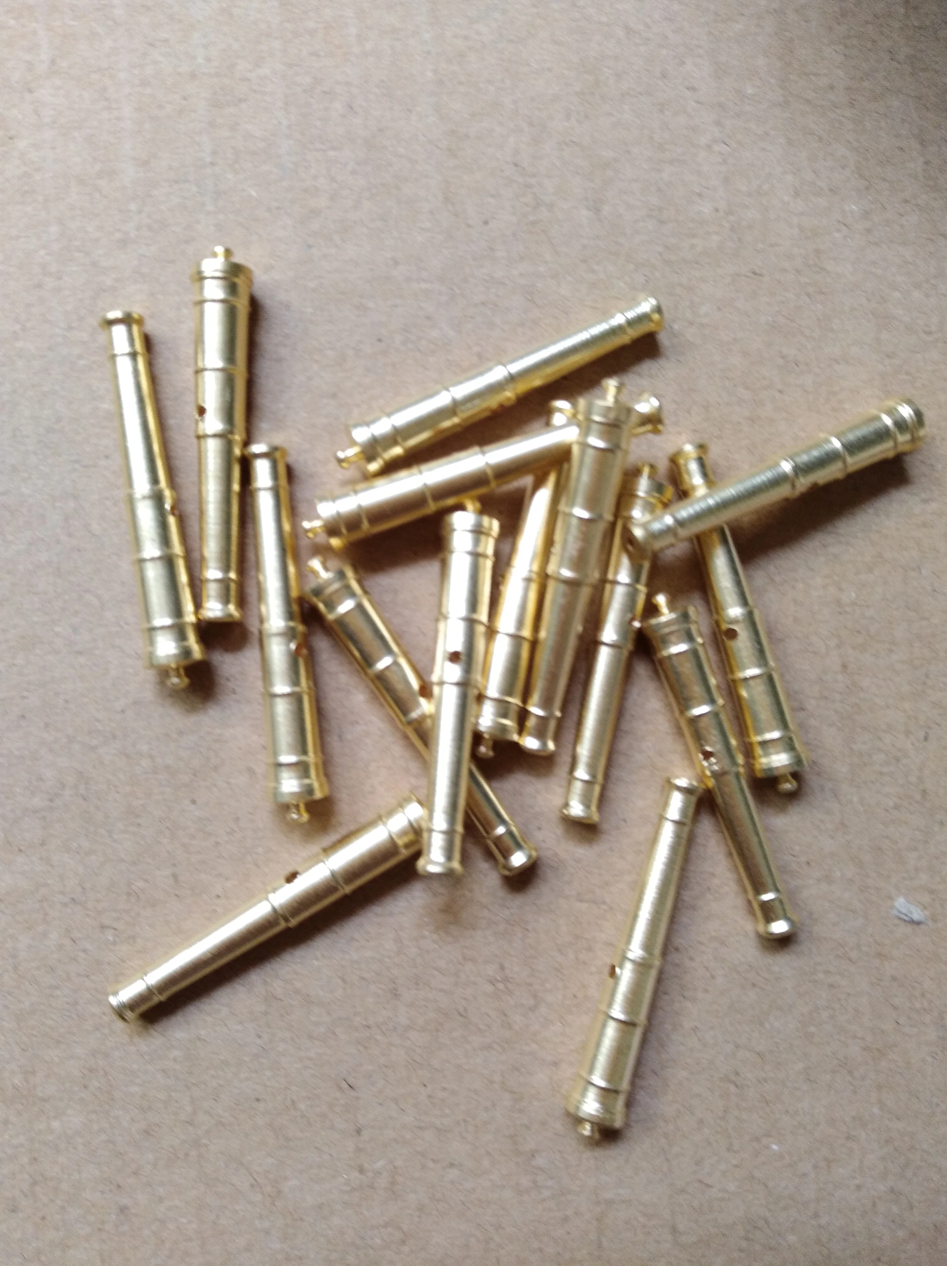 10 pcs/lot CNC brass kits Size Diam 5x30 mm Brass Cannons Ship's Accessories