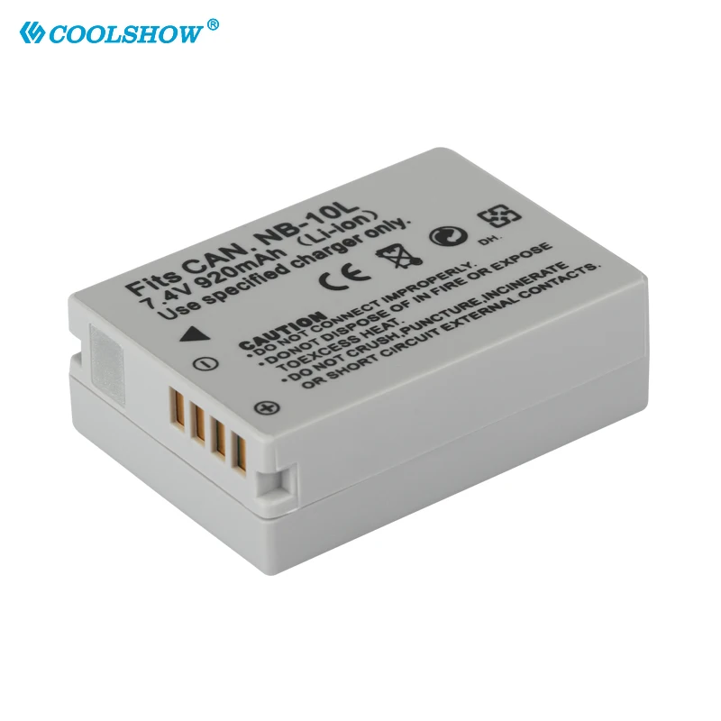 แบตเตอรี่กล้อง920MAh NB-10L NB 10L NB10L สำหรับ Canon SX50 HS SX50HS SX40 HS SX40HS G1 X G15 G16 SX60 HS G3X แบตเตอรี่