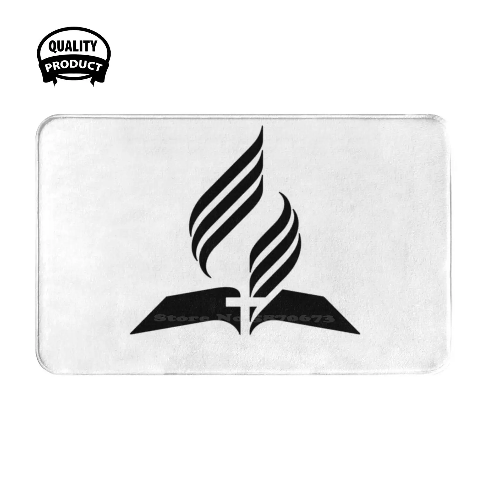 Seventh - Day Adventist - Black Soft Cushion Home Carpet Door Mat Car Rug Seveth Day Adventist Adventist Logo Sda Happy Sabbath