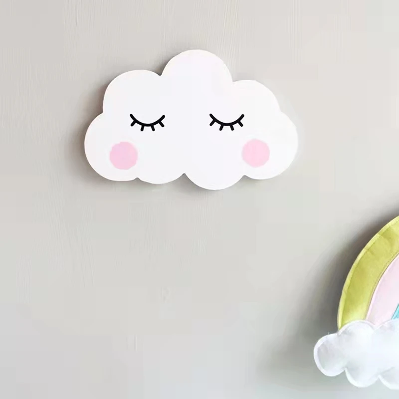 Biała chmura smiley face cloud naklejki ścienne trójwymiarowy pokój dziecięcy nocna dekoracja ścienna brzydka samoprzylepna