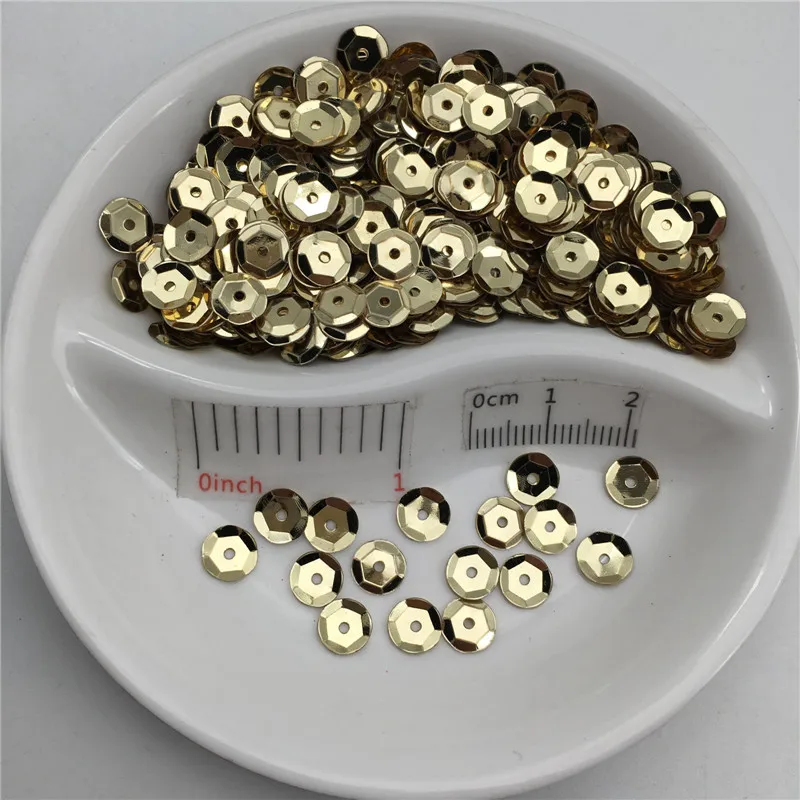 3mm 4mm 5mm 6mm 10mm Cup Round Silver-base Loose PVC Sequin Paillette Sewing Craft Wedding Decoration Garment Dress Shoe Cap DIY