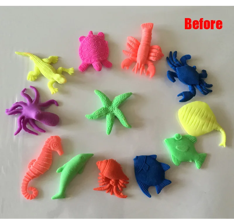 10 bags Sea Baby Cartoon Animal Crystal Soil Hydrogel Mud Orbiz Growing Balls Water Jelly Gel Beads Home Aquarium Decoration