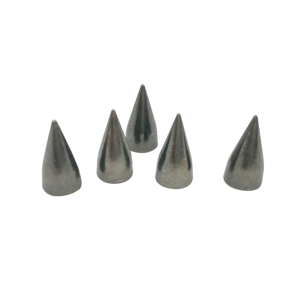 100 Stück 14mm Gun Black Konusnieten aus Metall für Lederarbeiten, DIY-Bastelarbeiten, coole Punk-Nieten für Kleidung, Taschen, Gürtel, Haustierhalsbänder – Detail 3