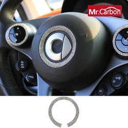 Car Steering Wheel Personalized Shiny Decoration Stickers For Mercedes Smart 453 Fortwo Forfour Car Interior Styling Accessories