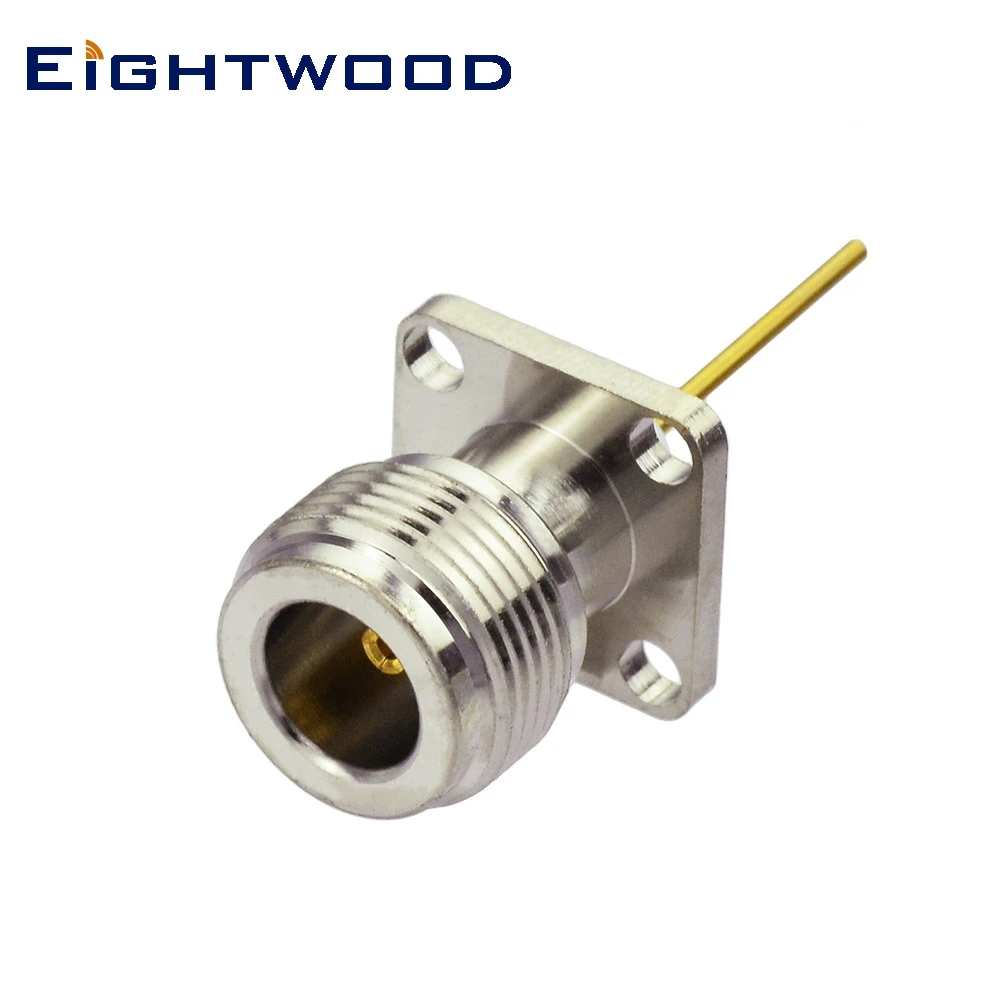 

Eightwood N Jack Female RF Coaxial Connector Adapter Straight 4 Hole Flange Solder for Antenna Aerial WLAN Satellite System 5PCS