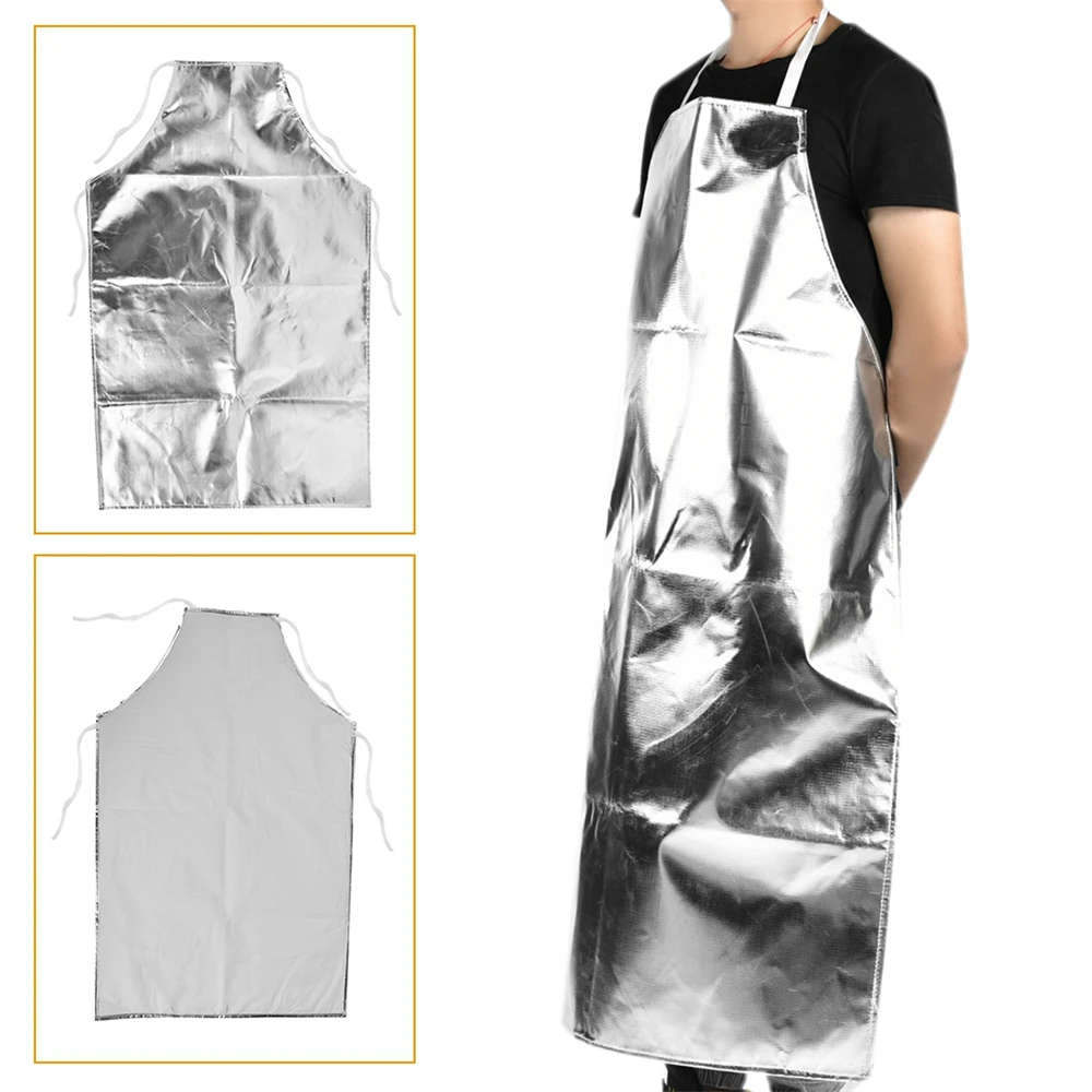 

Heat Resistant Aluminum Foil Apron High Temperature Working Safety Protective Clothing Suitable For Family BBQ Apron