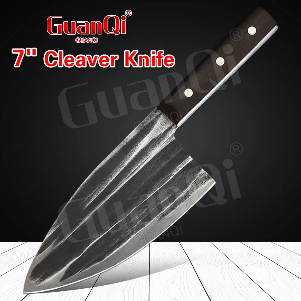 Professional Handmade Kitchen Cleaver Slicing Knife Full Tang High-carbon Clad Steel butcher knife Chopping knives Cooking Tools