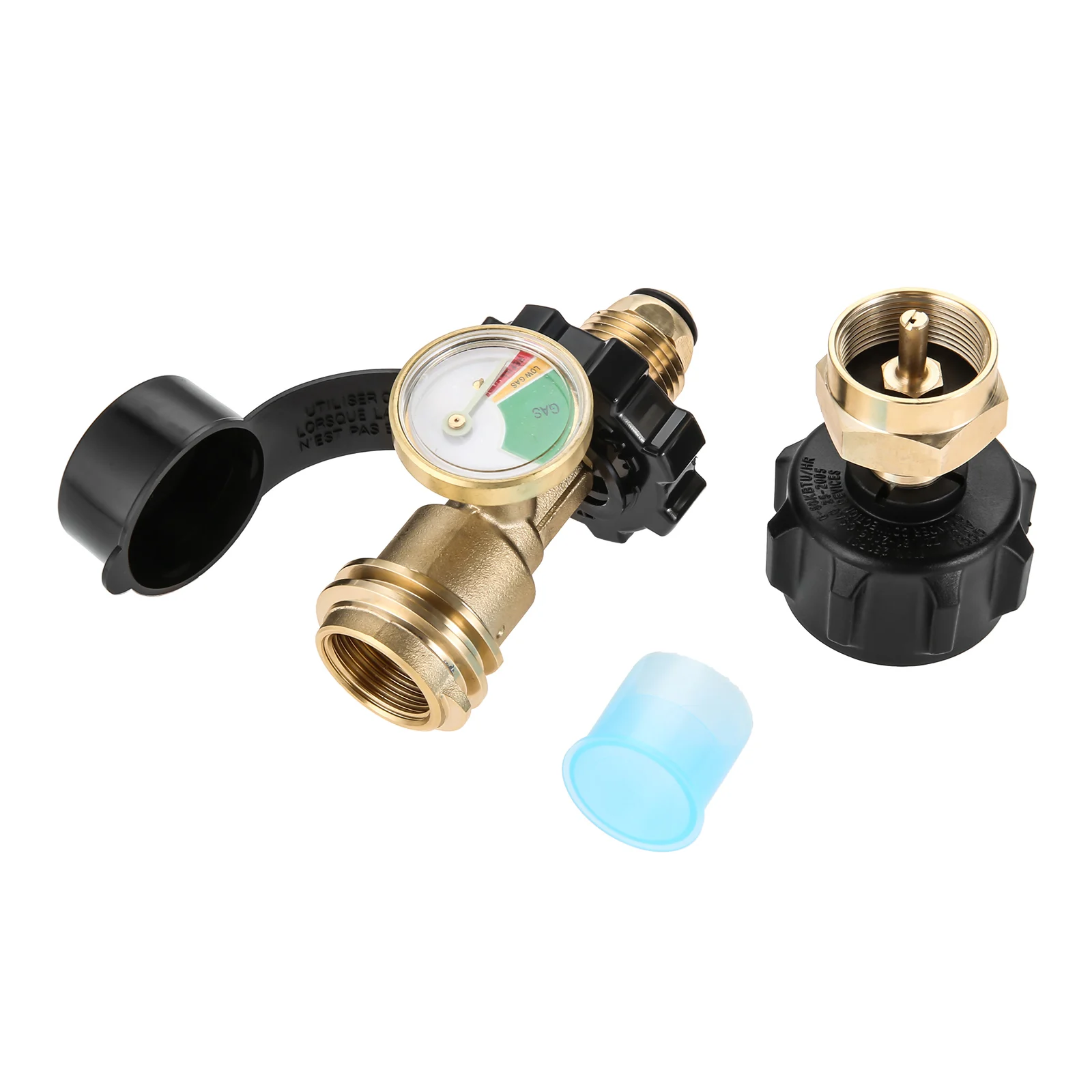 2 Pcs/set POL Propane Hose Adapter with QCC1 Regulator Valve Propane Refill Adapter for 1lb Propane Tanks