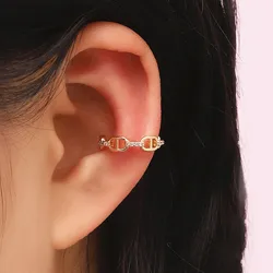 1Pcs Gold Silver Color Ear Cuff Micro Pave CZ Zircon No Hole Fake Piercing For Women Girl Clip Earring Punk Jewelry Accessories
