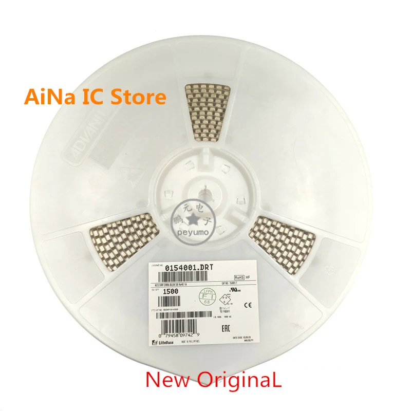 10 قطعة ~ 50 قطعة/الوحدة 0154001.DR فيوز 1A 125VAC/VDC جديد الأصلي