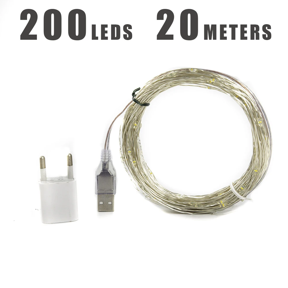 30m 50m 100m 200m LED String Lights Street Fairy Light Waterproof for Outdoor Christmas Fairy Lights Holiday Wedding Decoration