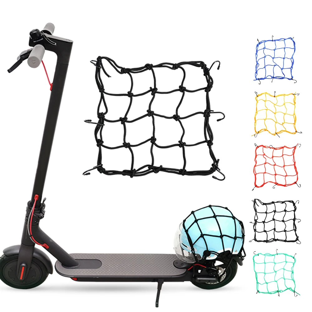 Motorcycle Luggage Net Bike 6 Hooks Hold Down Fuel Tank Luggage Mesh Web Bungee Black Scooters Bike 6 Hooks Tank Car Styling