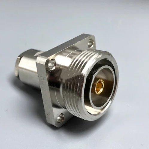 7/16 L29 DIN male four-hole flange center clamp LMR400 RG8 7D-FB calbe RF connector adapter solder