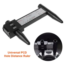 Universal PCD Measuring Sliding Pitch Ruler Wheel Circle Tyre Diameter Gauge Meter Lug Bolt Hub Hole Distance Hand Tool