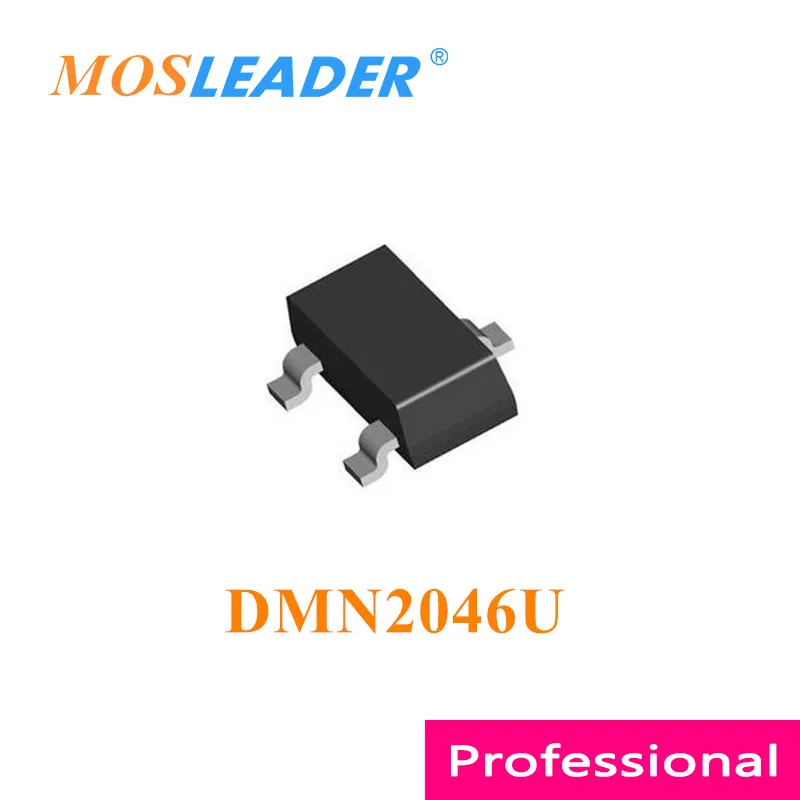 

Mosleader DMN2046U SOT23 3000 шт. DMN2046 DMN2046U-7 N-Channel 20V 3.4A, сделано в Китае, высокое качество