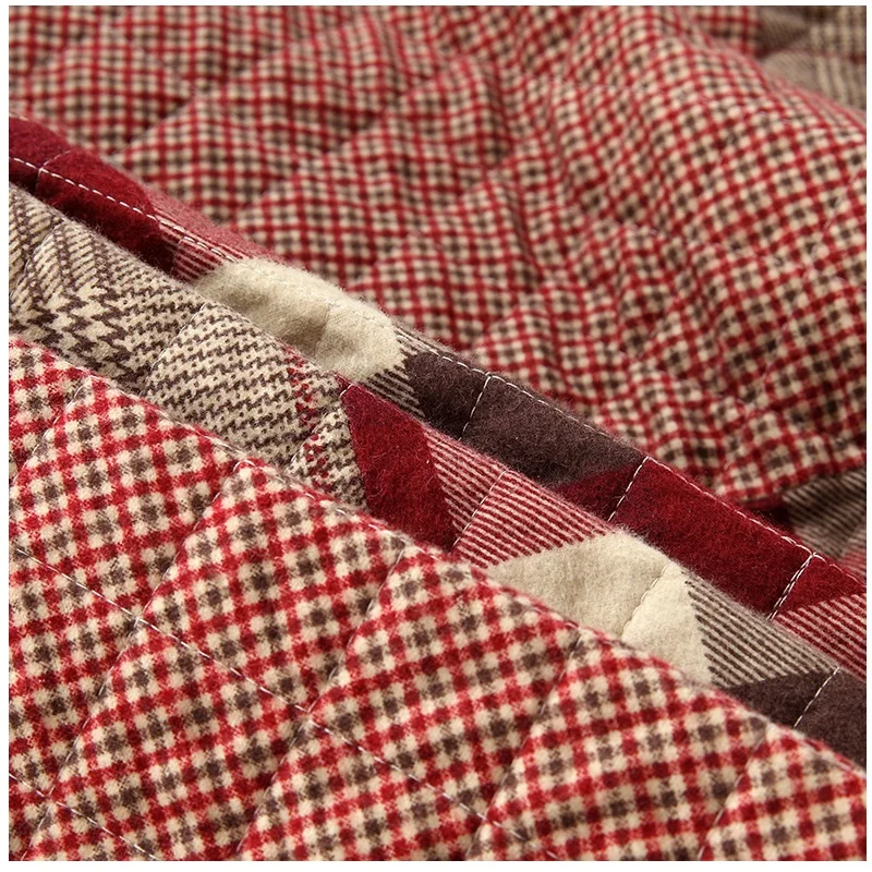 Plaid Cotton Quilt Set 3pcs Bedspread on the Bed Quilted Double Blanket for Bed Patchwork Queen Size Summer Coverlet