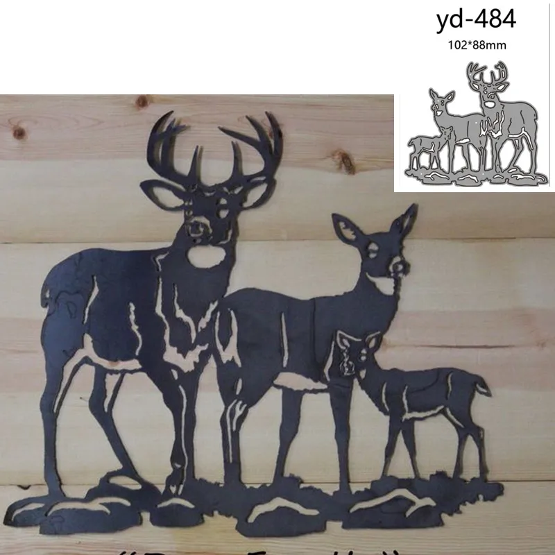 Metal Cutting Dies Cut Mold Animal deer Decoration Scrapbook Paper Craft Knife Mould Blade Punch Stencils