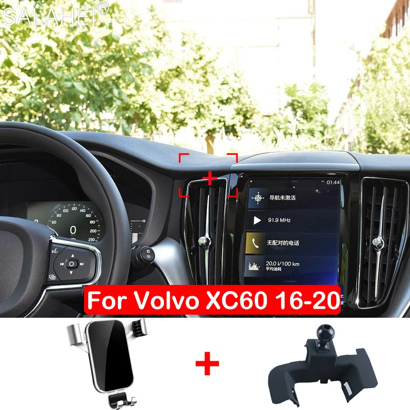 Best selling Metallic Car Phone Holder Air Vent Mount Clip Clamp Car Phone Holder for Volvo XC60 Accessories 2017 2018 2019 2020