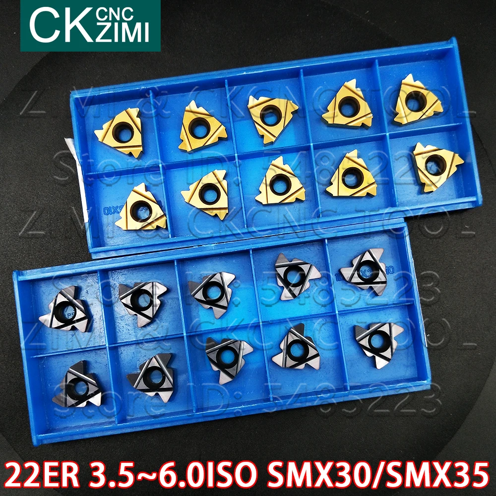22ER 3.5ISO 4.0ISO 4.5ISO 5.0ISO 5.5ISO 6.0ISO SMX30 SMX35, إدراج كربيد داخلي خيط خارجي تحول خشب CNC مخرطة إدراج