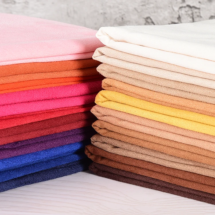 Suede Fabric By The Meter for Sewing Clothing Super Four-sided Elasticity Single Side Sanded Soft and Smooth Thin Section Plain