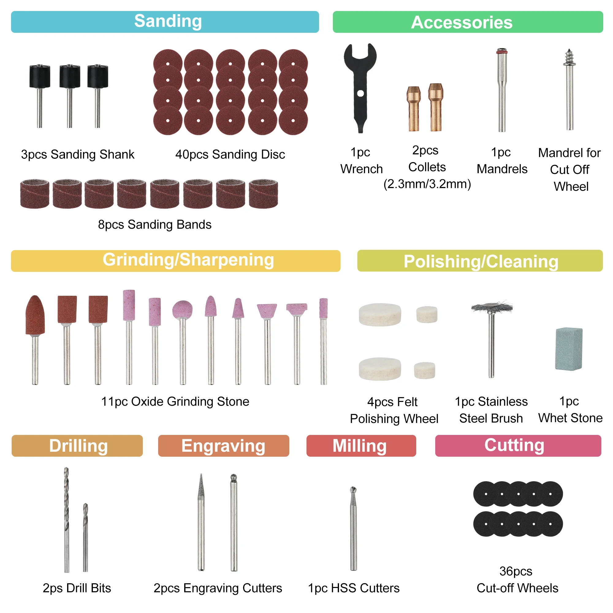 Punta KPRO-Kit d\'Outils à Distance Sans Fil, 5 Vitesses Variables, Accessoires à Changement Facile à 114, Outil Multi-usage Carimplanté, pour la