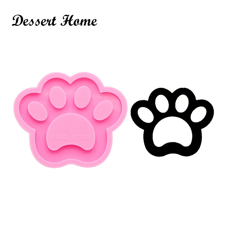 DY0128 Epoxy resin molds Dog/bear paw mold for keychain pendant Jewelry Makeing silicone molds