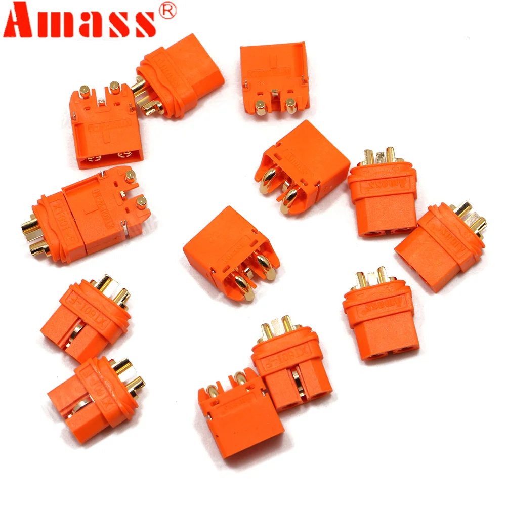 5 / 10 pair Amass XT60I XT60IPW XT60I-PW 남성 XT60-I 여성 2 + 1 커넥터 RC Lipo 배터리 드론 카 보트 용 신호 핀 플러그