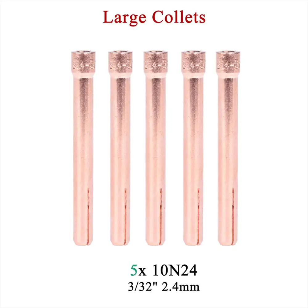 9Pcs TIG Welding Torch Large Long Gas Lens & Alumina Cup For WP17 WP18 WP26 TIG Collet Bodies Spares Kit Practical Accessories