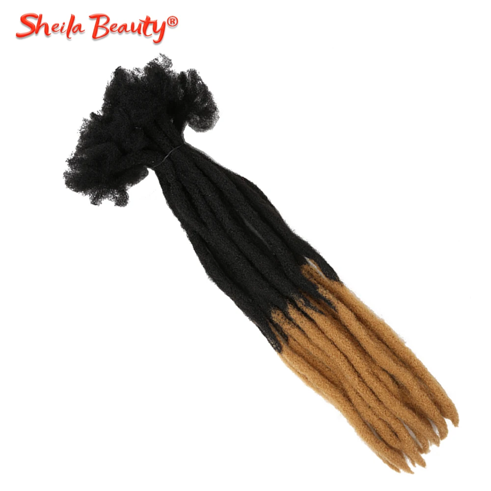 Synthetic Handmade Dreadlocks Crochet Braids Hair Faux Locs Braiding Hair Extensions Afro Kinky Twist For Men Women Black Soft