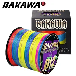 BAKAWA X12 Braid For Fishing Line X8 Strands 100M 300M 500M 1000M Japanese 100% PE Durable Multifilament Tackle Carp Tool