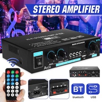 AK35 Home Car Amplifiers 2 Channel bluetooth 5.0 Surround Sound FM USB Remote Control Mini HIFI Digital Amplifier Stereo 400W*2