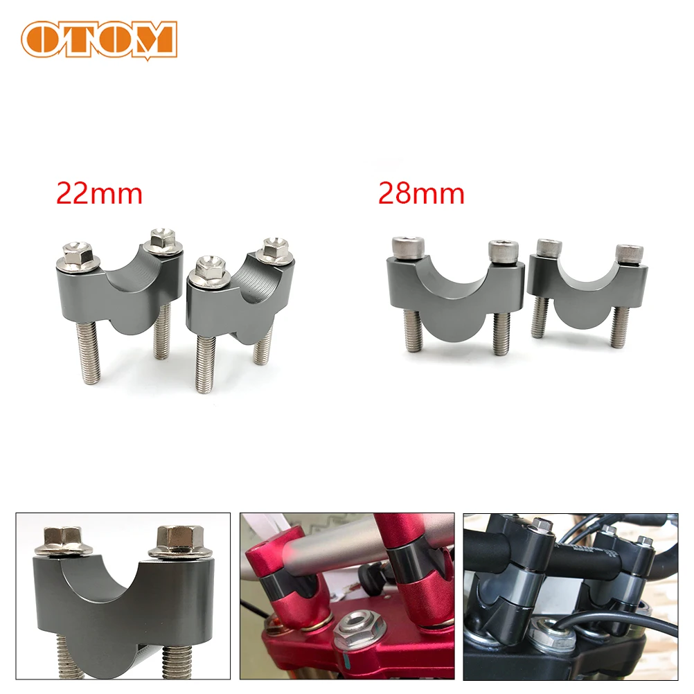 

OTOM Motorcycle HandleBar Mount Clamp Increase Height Universal 28mm 1 1/8" 22mm 7/8" Motocross For HONDA BMW YAMAHA KTM SUZUKI