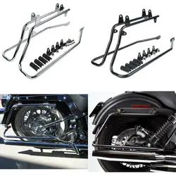 Motorcycle Hard Saddlebag Conversion Bracket For Harley Softail Heritage Deluxe Fat Boy FLSTF Breakout 1984-2017