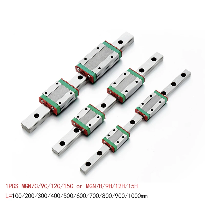 3D Printer MGN7 MGN9 MGN12 L 100 350 400 500 600 800mm Miniature Linear Rail Slide 1pcsMGN Linear Guide MGN Carriage Cnc Parts