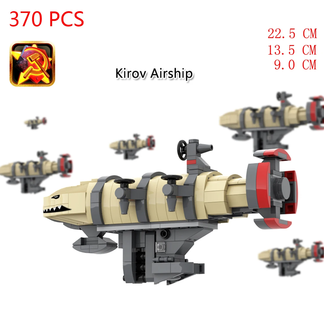 hot military WWII technical war weapons Red alertes Kirov Airship Soviet Army equipment model bricks Building Blocks toys gift