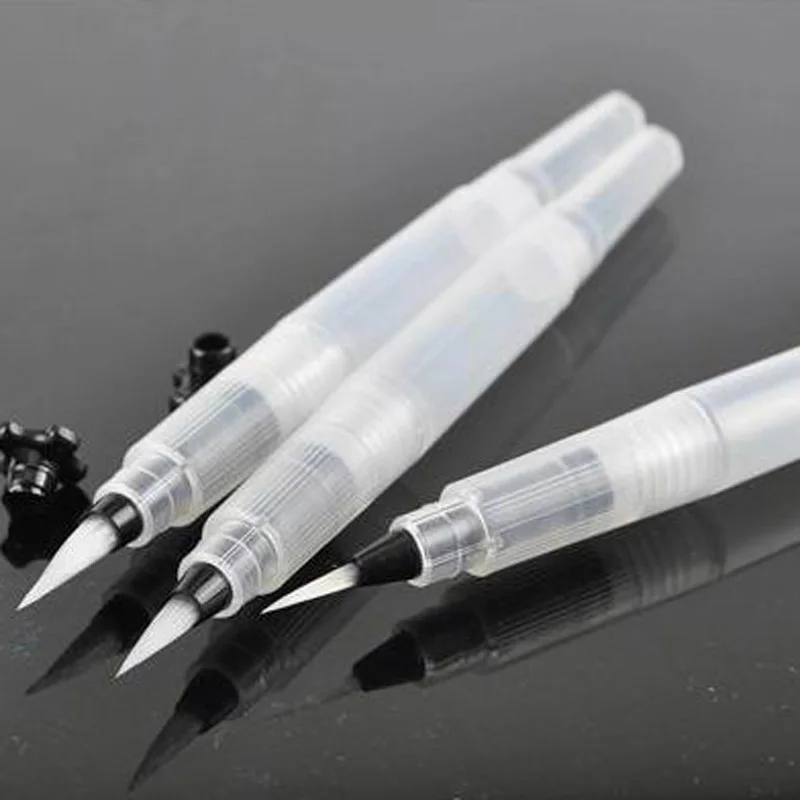 

3pc plastic S/M/L Water color Brush pen Calligraphy Painting Refillable Ink Pen Art Paint pen Art Markers