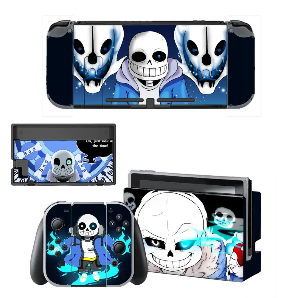 Vinyl Skin Protector Sticker Undertale Skins for Nintendo Switch NS Console + Controller + Stand Holder Dock Sticker