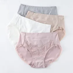 RUIN LN Women's cotton panties with lace side women's briefs underpants landies female underwear