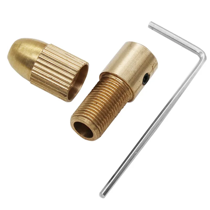 Juego de brocas eléctricas de latón, 12 piezas, 0,5-3,2mm, mandril, abrazadera de eje de Motor eléctrico con llave, broca, accesorios para herramientas eléctricas