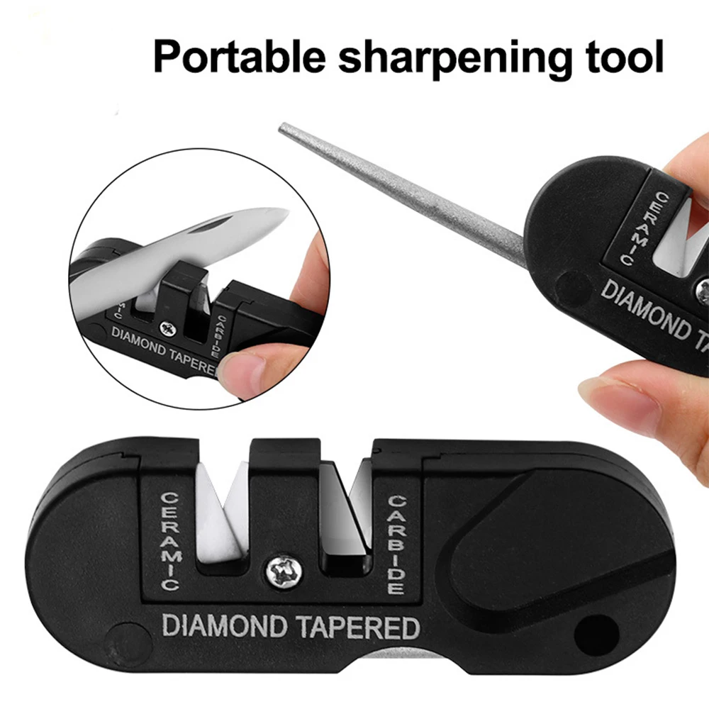 1Pcs Diamant Slijper Tool Messenslijper Wolframstaal Vaste Hoek Grinder Outdoor Draagbare Diamond Tapered Gereedschap