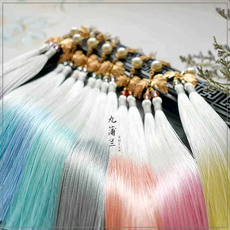 

Original design manual button widgets pressure gradient ears of qipao inner hanfu tassel accessories